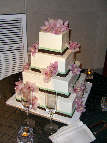 Square Wedding Cakes - 4 Tiers