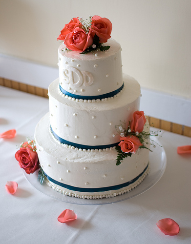 White Wedding Cakes - Asymmetrical Tiers