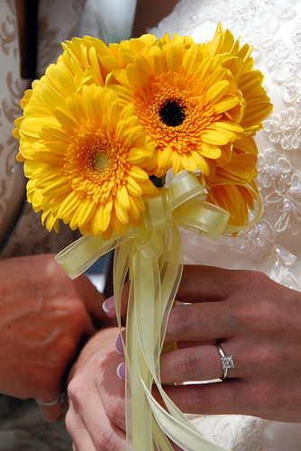 Yellow Wedding Flowers: Gerber Daisies