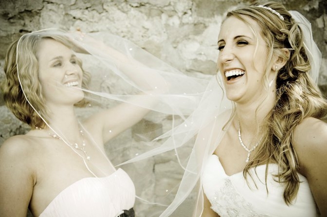 Real Wedding Pictures - Fun with Bridesmaids