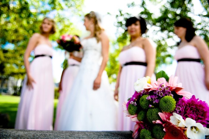 Real Wedding Pictures - Bridesmaids Perspective Shot