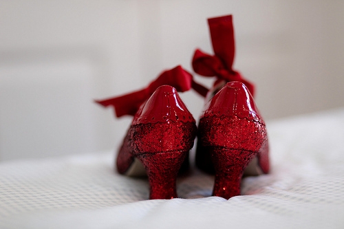 Real Wedding Pictures: Nikki's Sparkly Red Shoes!