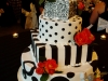 Glam Black and White Wedding Cake