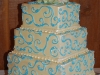 Blue Scrolls Wedding Cake