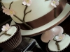 Cherry Blossom-Adorned Wedding Cakes