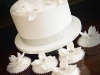 White Wedding Cakes - Dogwood Cupcakes