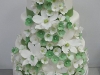 Pretty Green and White Spring Wedding Cakes