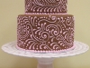Brown and Pink Wedding Cake Pictures - Detailed Scrollwork