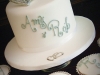 Silver and White Wedding Cake Pictures