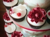 Red Wedding Cakes - Cupcake Wedding Cake