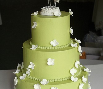 green wedding cakes